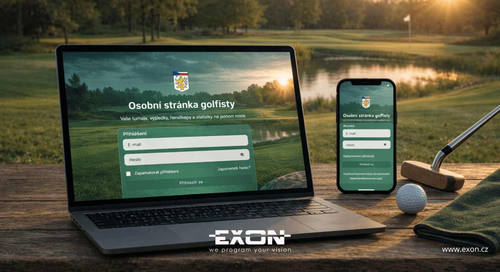 EXON reference, Osobní stránka golfisty pro Českou golfovou federaci 