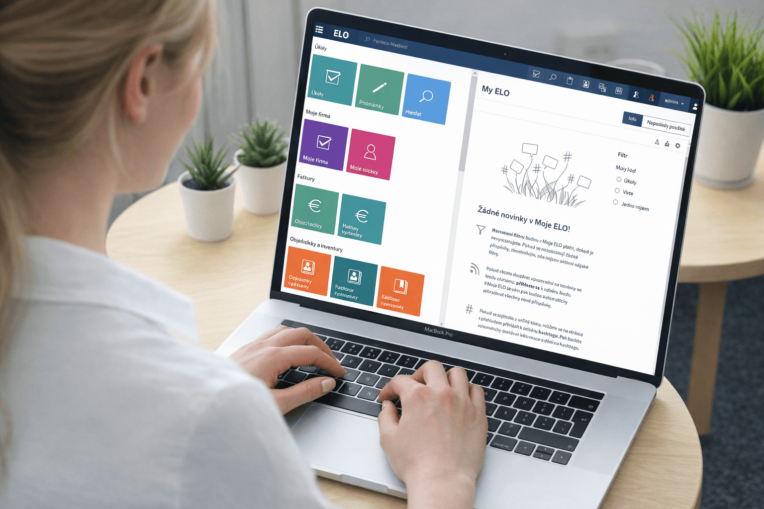Uživatelské prostředí ELO Digital Office, EXON
